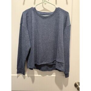 Women’s Freely Tracey Long Sleeve Blue Partly Cloudy Size M Knit Athleisure